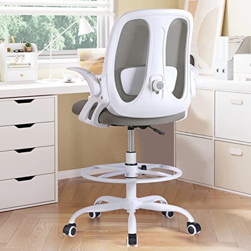Razzor Drafting Chair Tall Ergonomic Office Chair Standing Desk Stool Chair with Adjustable Lumbar Support and Footrest Ring Executive Computer Chair Razzor Drafting Chair Tall Ergonomic Office Chair Standing Desk Stool Chair with Adjustable Lumbar Support and Footrest Ring Executive Computer Chair