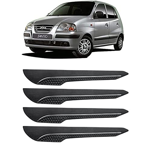 Image of AOSIS-Car Bumper Protector /Bumper Guard for Hyundai Old Santro with Single Chrome Stripe (4-Pcs)