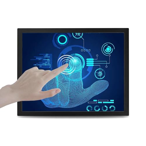 Image of VSDISPLAY 12.1'' Touch LCD Monitor, 800x600 Resolution VGA Video Input | 4:3 Aspect Ratio, Black Metal Case,For Industrial Display
