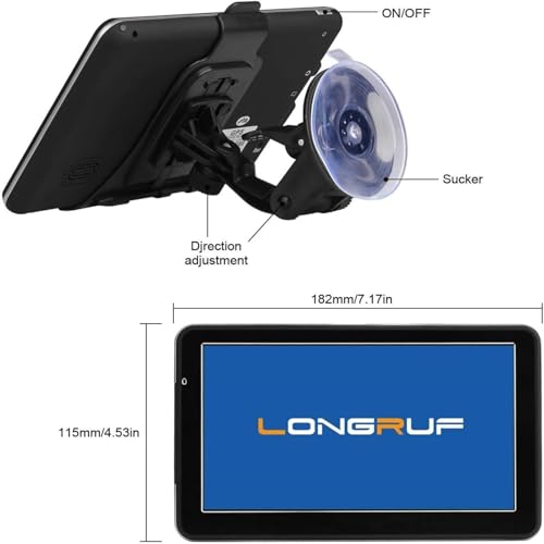 GPS Navigation for Car, Latest 2025 Map 7 inch Touch Screen Car GPS, Voice Turn Direction Guidance, Support Speed and Red Light Warning, Pre-Installed North America Lifetime map Free Update - Image 5