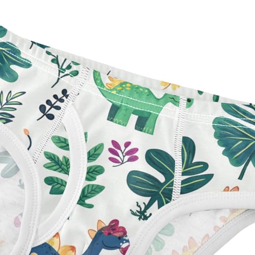 Wusikd Cute Dinosaur Boys' Underwear Cotton Leaves Plam Boys Briefs Soft Toddler Underwear 2T4