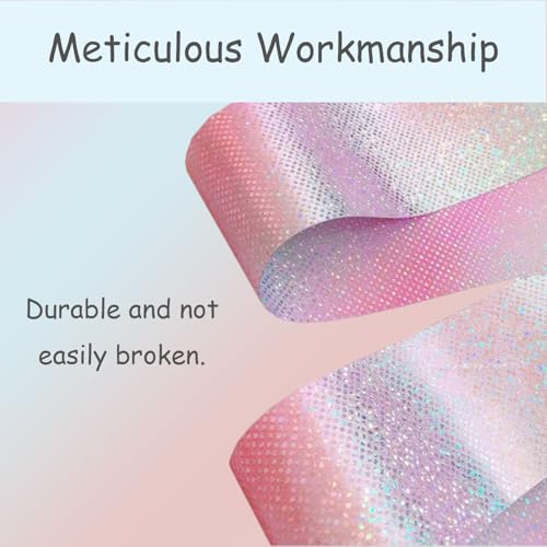 FuzlPnag 2 Stück Gymnastikband mit Stab,2M Regenbogen Bänder für Gymnastik,Rhythmische Sportgymnastik Band Tanzbänder,für Mädchen Kinder Kunsttänze Training Zirkus Party