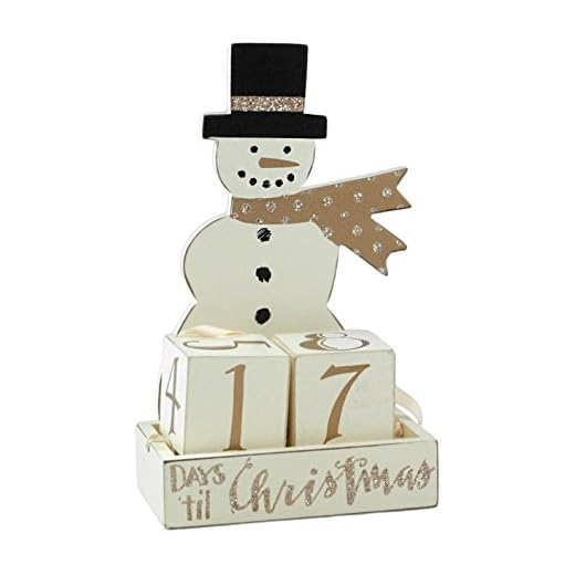 Winter Snowman Days til Christmas Wooden Advent Calendar Set