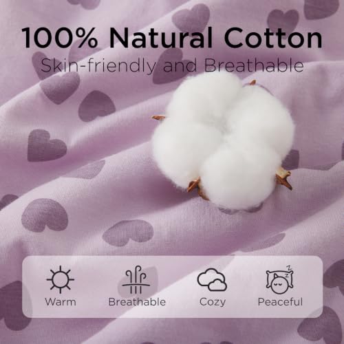 Image of Duomiaomiao 3.5 TOG Toddler Sleep Bag 6-12 Months 100% Cotton Winter Side Open Zipper Baby Sleep Sack with Feet, Warm Toddler Wearable Blanket