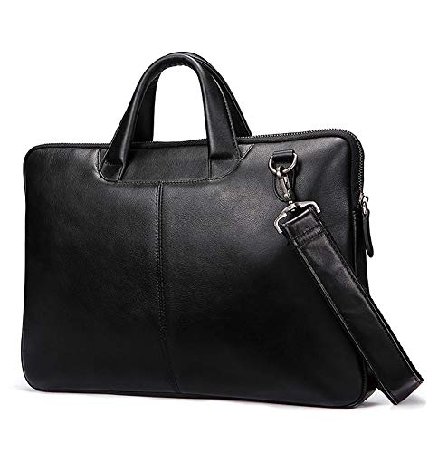Männer Handtasche tragbare Leder 14 Zoll Laptop Aktentasche Männer einzelne Umhängetasche Business Computer Tasche Diagonale Abschnitt