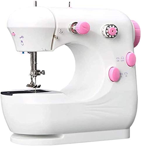 GKJHTED Mini máquina de Coser eléctrica, máquina overlock portátil para el hogar, fácil de Usar para Principiantes, máquina de remendar, Viajes