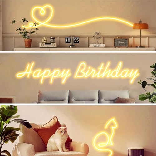 Image of CCILAND 33Ft LED Neon Rope Lights, 1200 LED Neon Lights Outdoor Dimmable Waterproof, Silicone Flexible DIY LED Strip Lights for Gaming Bedroom Outdoor Decor (Warm White)
