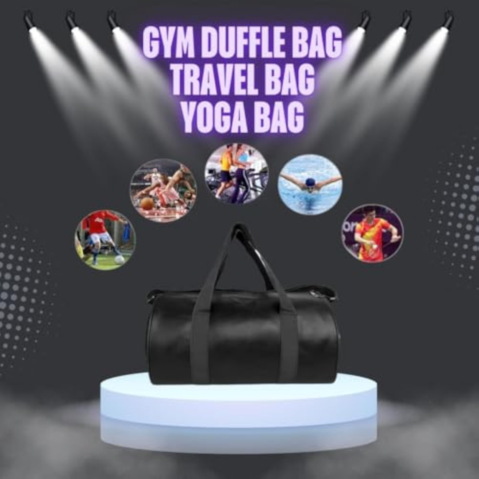 Gym Duffel Bag with Protein Shaker Bottle, 20L Capacity