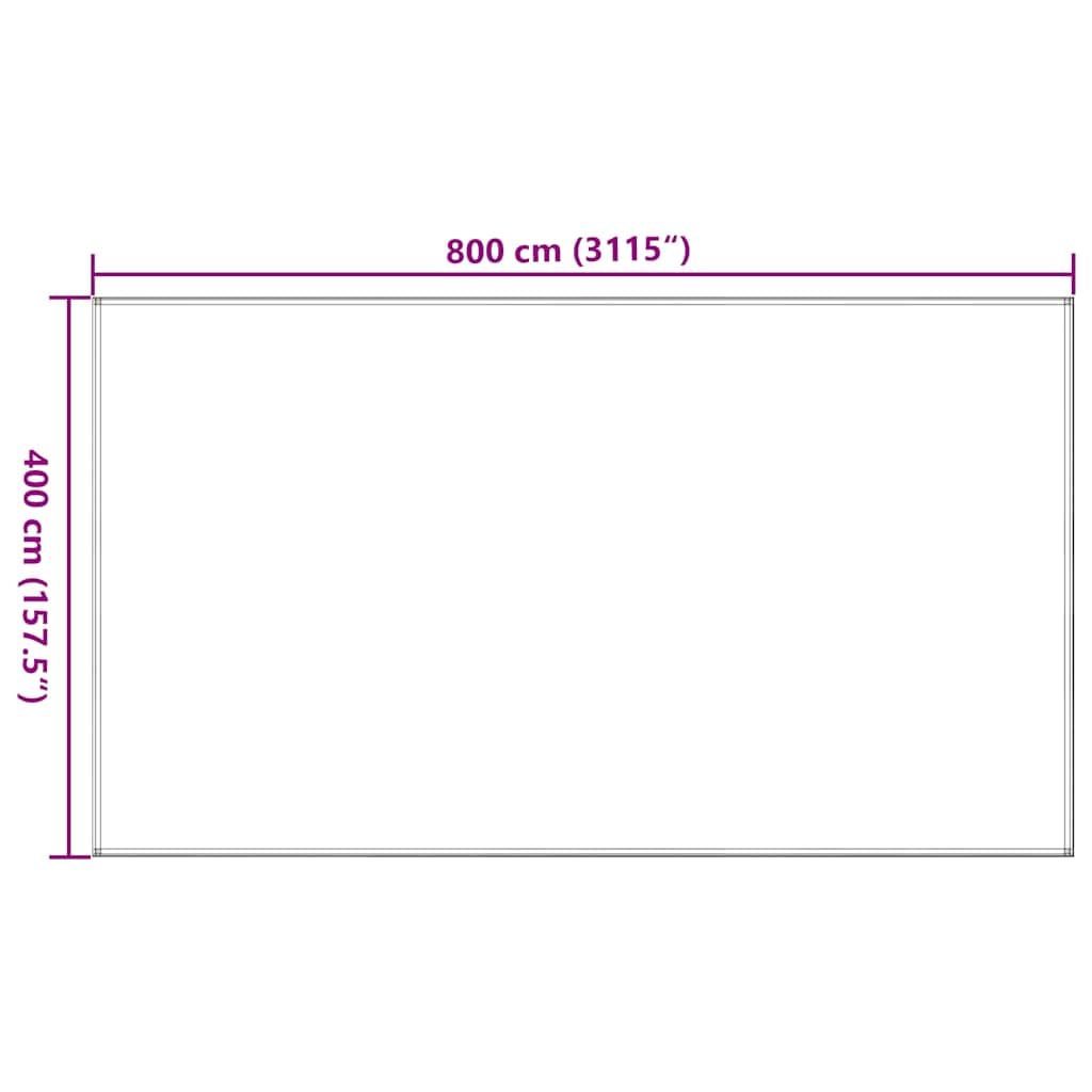 Tomostar Tapis de Sol Camping, Tapis d'auvent Bâche de Sol Extérieur avec œillets pour Camping Caravane Camping-Car 400x800 cm Anthracite PEHD