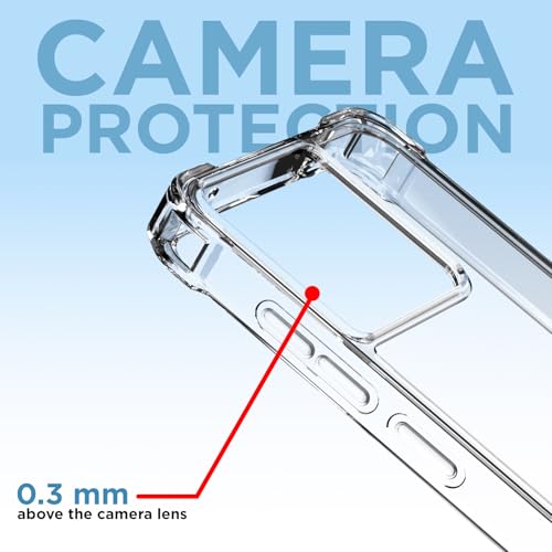 Image of Amazon Basics Back Cover for Moto Edge 60 Fusion 5G PC + TPU Clear Transparent Raised Edges Shockproof Protective Phone Bumper Case(Transparent)