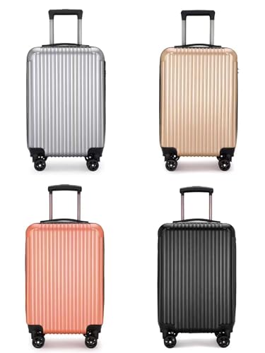 Hardshell Carry-On Luggage, 20-Inch Trolley Suitcase, 4-Wheel Spinner, Multiple Colors (gold, 20 in)3