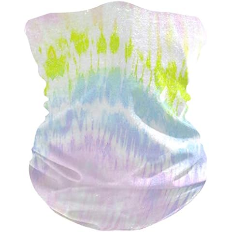 visesunny Seamless Bandana Neck Gaiter Rainbow Ink Tie Dye Headband Headwear Sports Tube UV Scarf for Workout Yoga Running Hiking Riding Cover