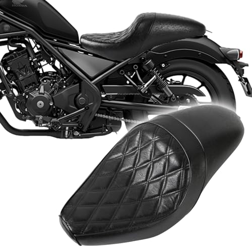 Amazon | 【日本在庫で即配】レブル250 500 本革調 ロングシート 高