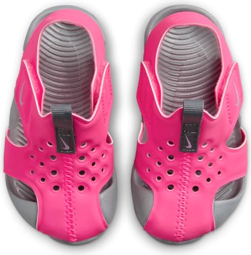 Nike Sunray Protect 2 Baby/Toddler Sandals (HYPER PINK/FUCHSIA GLOW-SMOKE GREY)3