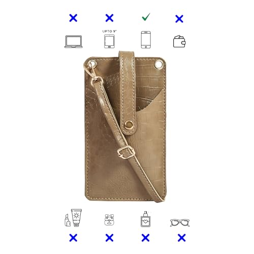 Image of Bagsy Malone Women's Small Cross-Body Phone Bag Stylish Vegan Leather Mobile Cell Phone Holder Pocket Purse Wallet Sling Bag Mini Shoulder Bags