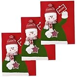 VALICLUD Weihnachtsstuhlüberzug aus Plüsch Festlicher Stuhllehnenbezug Langlebige Stuhldekoration für Esszimmer und Partys