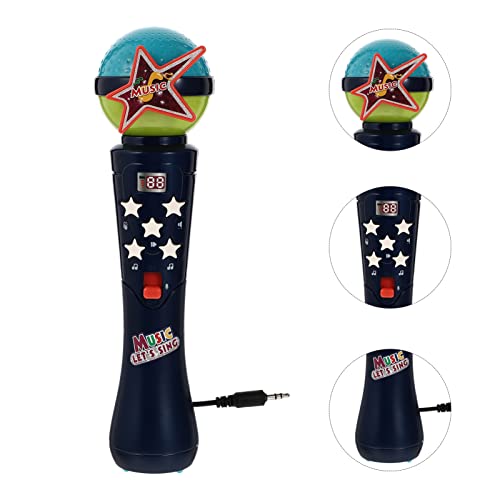 Kinderen Zingen Speelgoed Zingen Microfoon: Kind Navy Draadloze Shining Microfoon Draagbare Handheld Microfoon Speaker… - Image 3