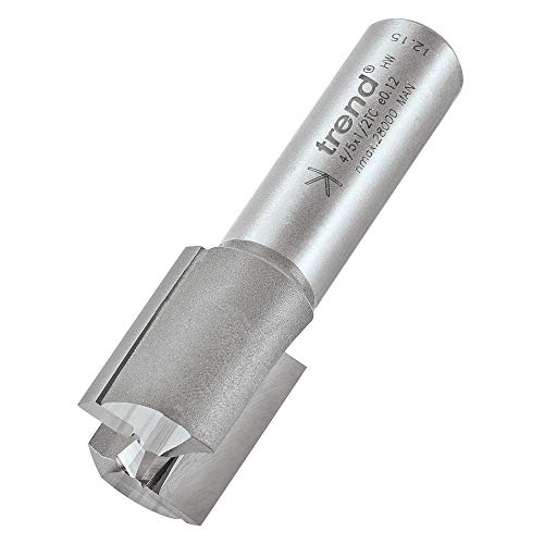 Trend Professional Straight Two Flute Cutter, 1/2 Inch Shank, 19.1mm Cut Diameter, Tungsten Carbide Tipped, 4/5X1/2TC