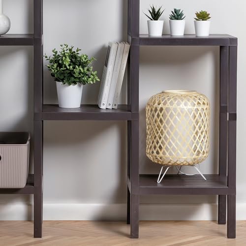 Estantería Lombok Tatay con 6 baldas modulares de plástico marrón 3