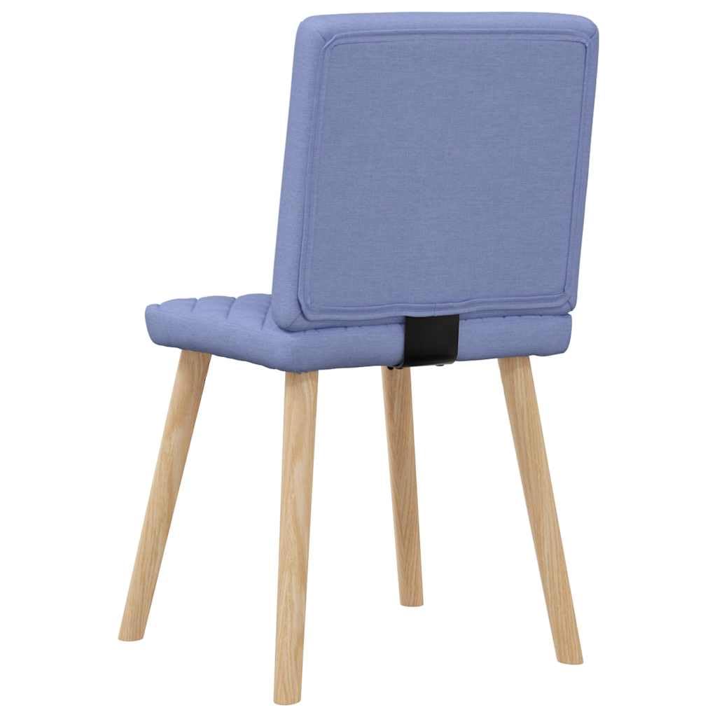 Juego de 4 sillas de comedor de tela azul vaquera, elegantes sillas tapizadas con suave funda de poliéster, resistente estructura de metal y madera y asiento cómodo para el comedor,