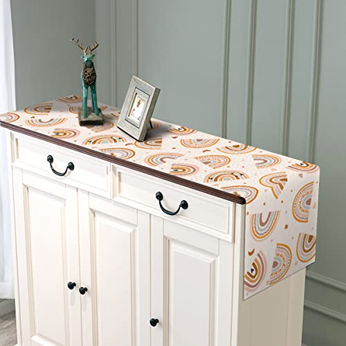 Sunwer PK-0176 Retro Boho Rainbow Table Runner Girl Baby Shower Birthday Party Decoration Indoor Outdoor Home Kitchen Table Decor thumb #3