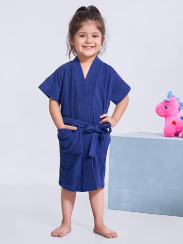 Image of SAND DUNE Baby Girls Terry Cotton Bathrobe, Ages 1-4 Years