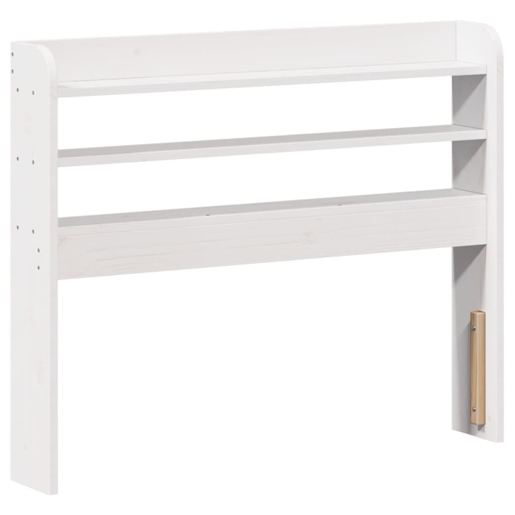 vidaXL Kopfteil mit Ablagen Weiß 75 cm Massivholz Kiefer
