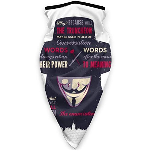 Enunciation Of Truth Quote Hat V For Vendetta Face Mask Bandanas For Dust