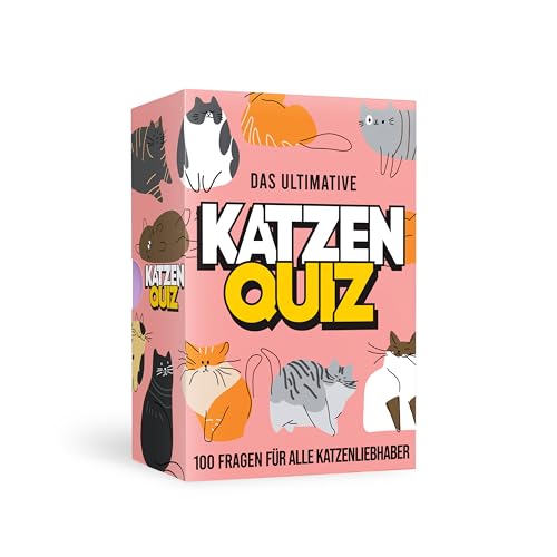 Gift Republic – Gatos Quiz I El juego de preguntas para los amantes de los gatos I Diversión para jóvenes y mayores I Juego de cartas de tasa genial I 100 preguntas de prueba