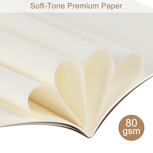ZCZN A5 Plain Paper Notebooks - 24 Pack, 60 Pages Each, Kraft Cover Blank Notebook, Ideal for Writing Drawing, and Sketching - Image 4