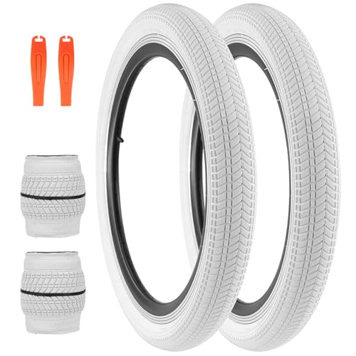 BALINGE 20 BMX Bike tire 2 Pack 20 x 2.125 20 Bike Tires 2 Pack Folding Replacement Tires Fits Most...