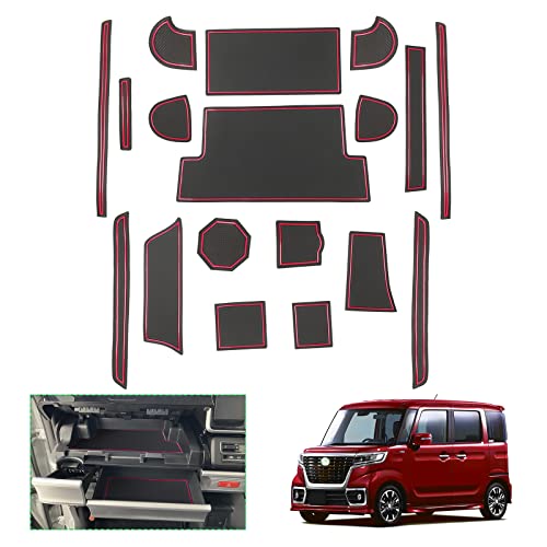 【GAFAT】スズキ スペーシア/スペーシアカスタム/スペーシアギア MK53S型 2代目 2017年~ 2023年 新型 専用 ドアポケットマット ラバーマット スペーシア マット ゴム 防音 ドリンクホルダー スペーシア mk53s アクセサリー ドレ
