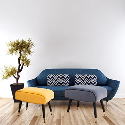 Reposapiés cómodo otomano moderno de franela rectangular para dormitorio 8
