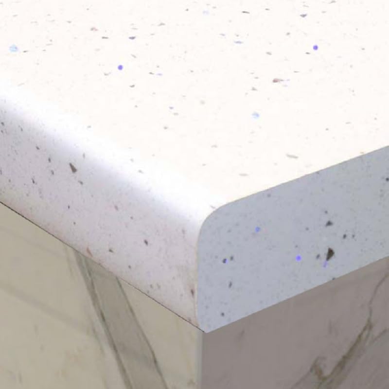 White Sparkle 2m x 600mm x 40mm Kitchen Worktop 100% Water Resistant Countertop