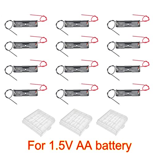 JZK 12PCS singolo AA batteria titolare con fili
