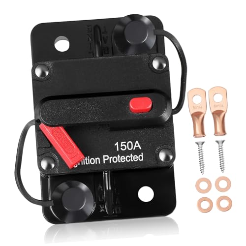 Disjoncteur pour audio voiture et bateaux Luxshiny de 150a pour vos road-trips et sorties en mer