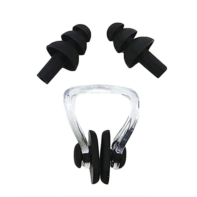 Silicone Swimming Nose Clip with Ear Plugs Set for Swimming or Other Watersports, Swimming Earplugs & Noseplugs for (Boys,Girls, Kids & Mens) Swimming Earplugs & Noseclip Set (Black) (B0BGK8LBCZ) Amazon Price History, Amazon Price Tracker