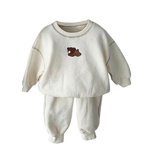 Ensemble bébé coton manches longues avec pantalon à capuche de sport