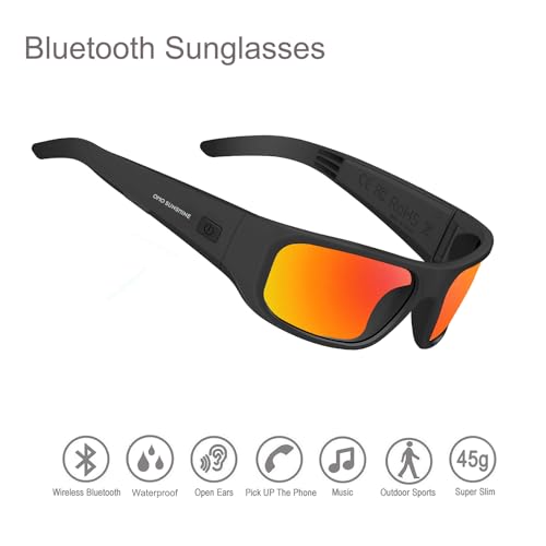Image of OhO sunshine Bluetooth Audio Sunglasses, Lightweight Open Ear Sport Glasses, 10H Playtime,Water Resistant with Voice Control