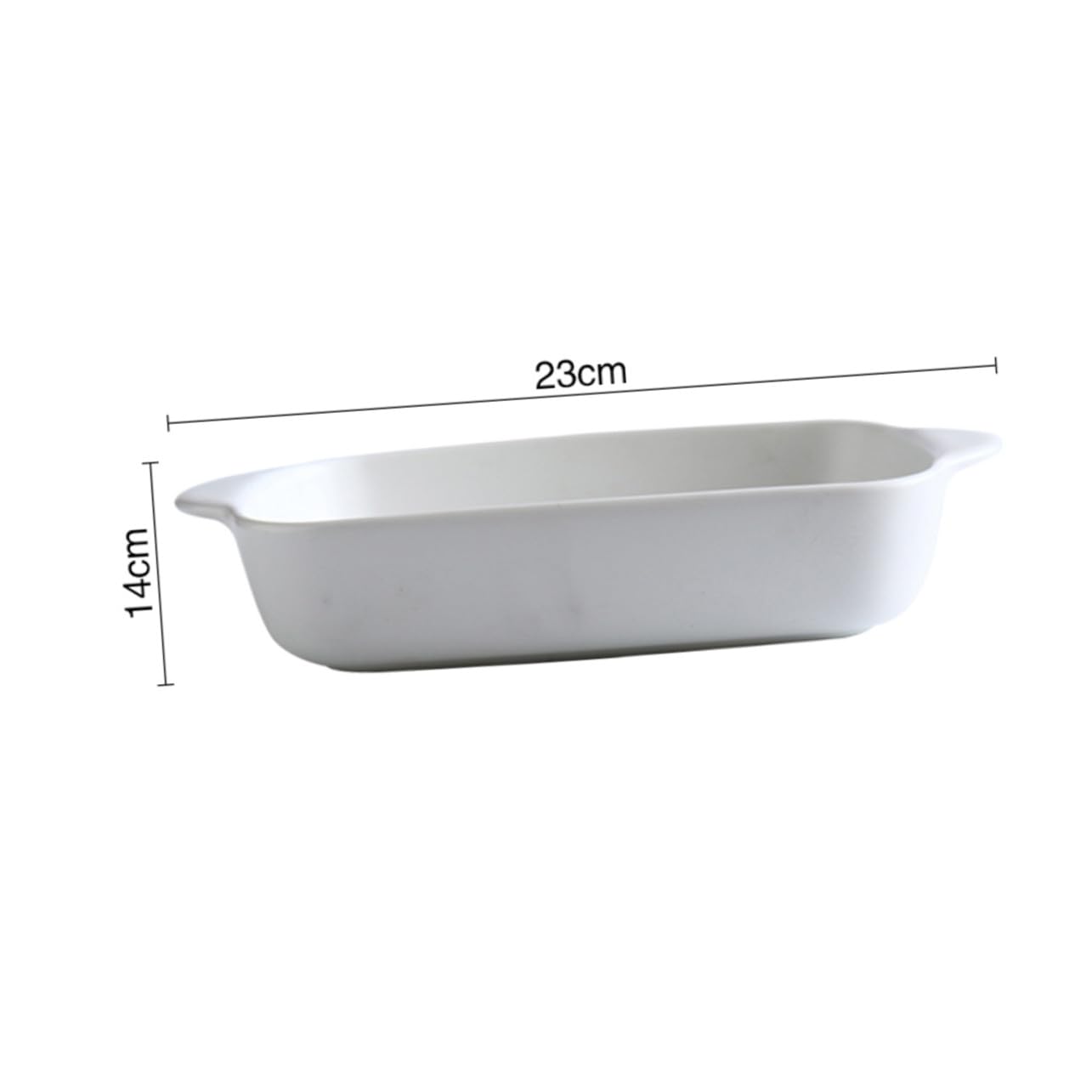 OUNONA Keramik-backform Porzellan mit Griffen Hitzebeständig für Aufläufe Quiches Kuchen Backofen Mikrowelle Weiß Ofen Mikrowellen Gefrier und Spülmaschinenfest