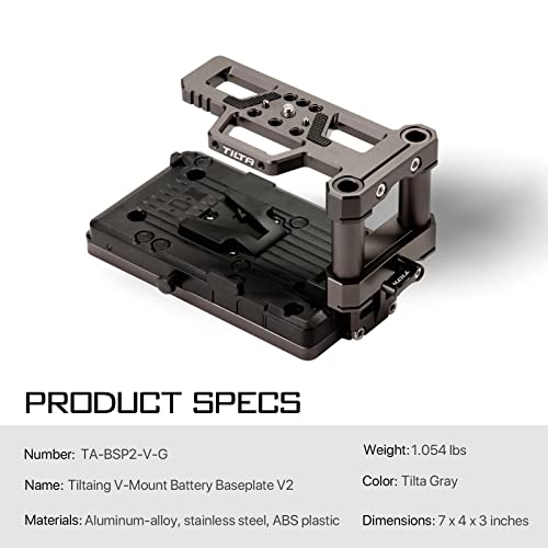 Image of Tilta Tiltaing V-Mount Battery Baseplate V2 Tilta Grey