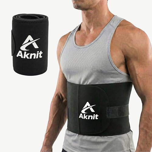 Image of Aknit Stomach Belt for Weight Loss - Adjustable Sauna Sweat Waist Trimmer for Belly Fast Burn, Core Support & Tummy Slimming for Men and Women