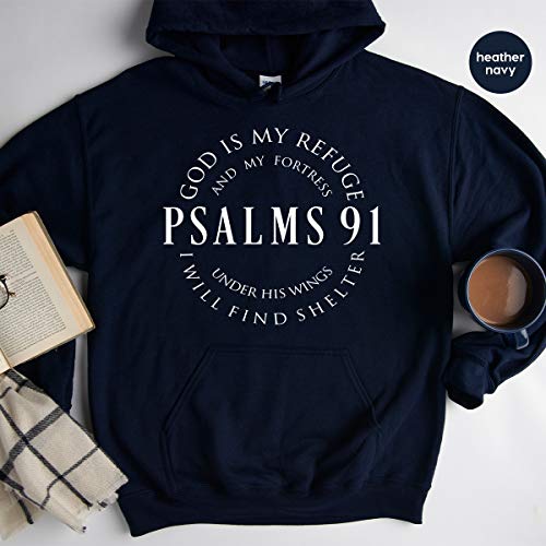 Christian Hoodie, Faith Hoodies, Religious, Hymn, Bible Verse, Gift For Prayer, Christians Jesus, Jesus Love, Psalms 91 T, Church, Prayer Sweatshirt3