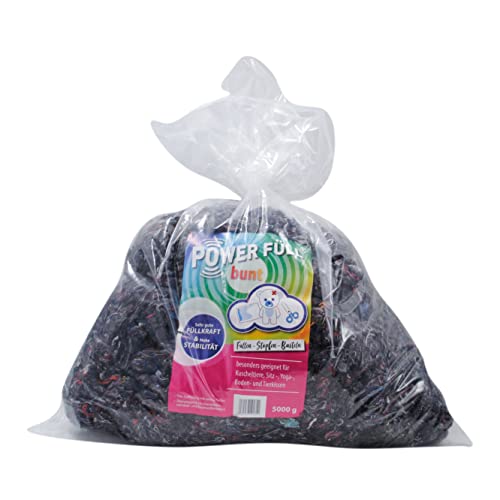POWER FÜLL | 5kg Graue Füllwatte | Stabile Füllwatte für...