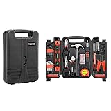 【Amplia gama de usos】Este maletín de herramientas es compacto, resistente y cómodo de llevar. Contiene herramientas necesarias para la mayoría de pequeñas reparaciones y proyectos de bricolaje básicos. Perfecto para bricolaje, reparadores, trabajadores de la construcción, mecánicos, talleres de carrocería, etc.