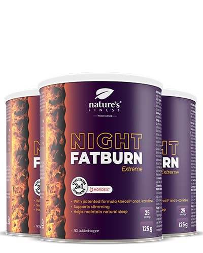 Nature's Finest by Nutrisslim Night Burn Extreme - Night Formula with Morosil (400 mg), L-Carnitine - Natural Valerian Sleep Aids for Adults - Vegan, Gluten Free