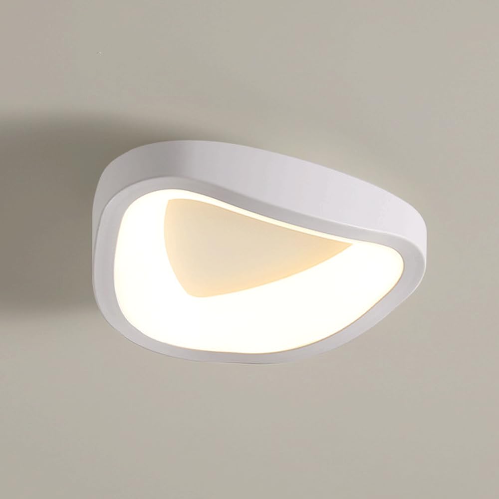 Elksdut Modern LED Ceiling Lights, Small Led Close To Ceiling Light Fixture, 12W Geometry Ceiling Lamp For Bedroom Hallway Aisle Corridor Light Lighting (Cool White, 6000K)