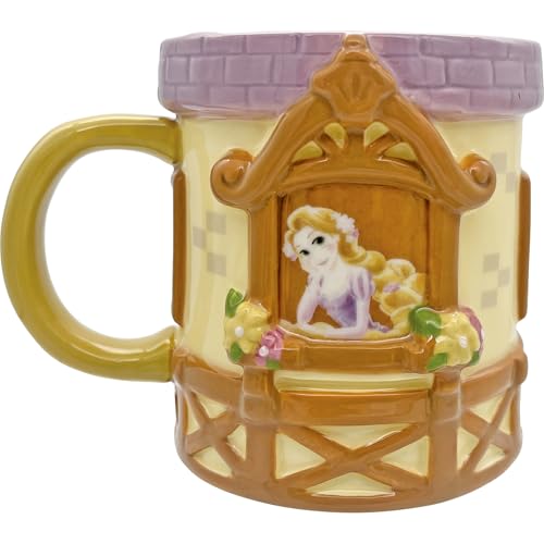 ディズニー 「 塔の上のラプンツェル 」 立体 マグカップ Tangled グッズ ラプンツェル 雑貨 食器 ピンク 約11×9cm 300ml SAN4738のサムネイル