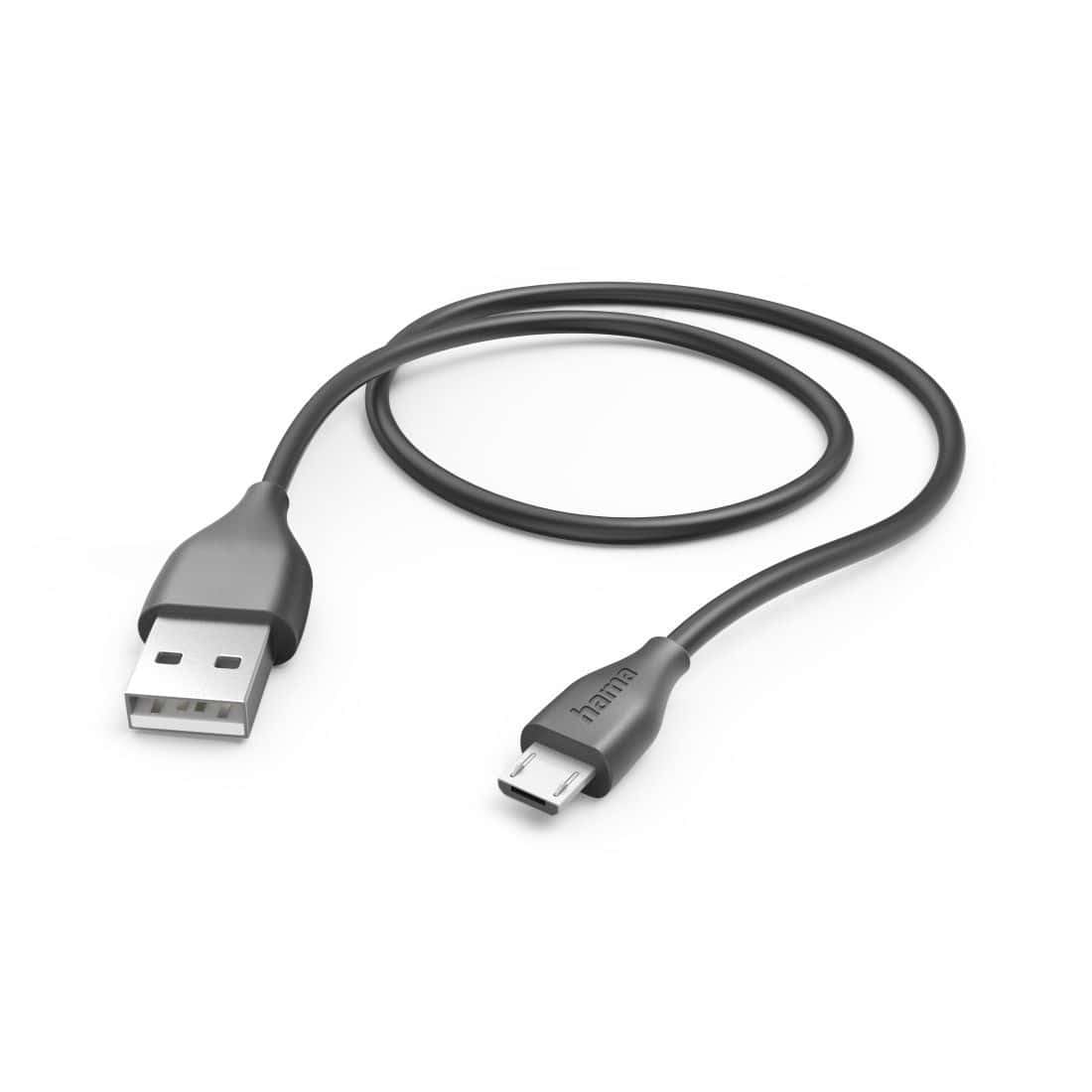 Hama USB-A auf Micro-USB Kabel, 1,5 m, Schwarz