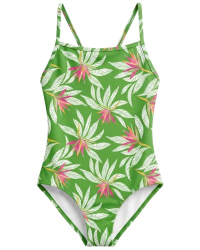 Image of weVSwe Baby Girl Swimsuit One Piece Swimsuit Cute Toddler Girls Sleeveless Bikini Kids 2-10 Years